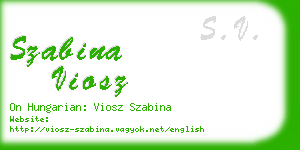 szabina viosz business card